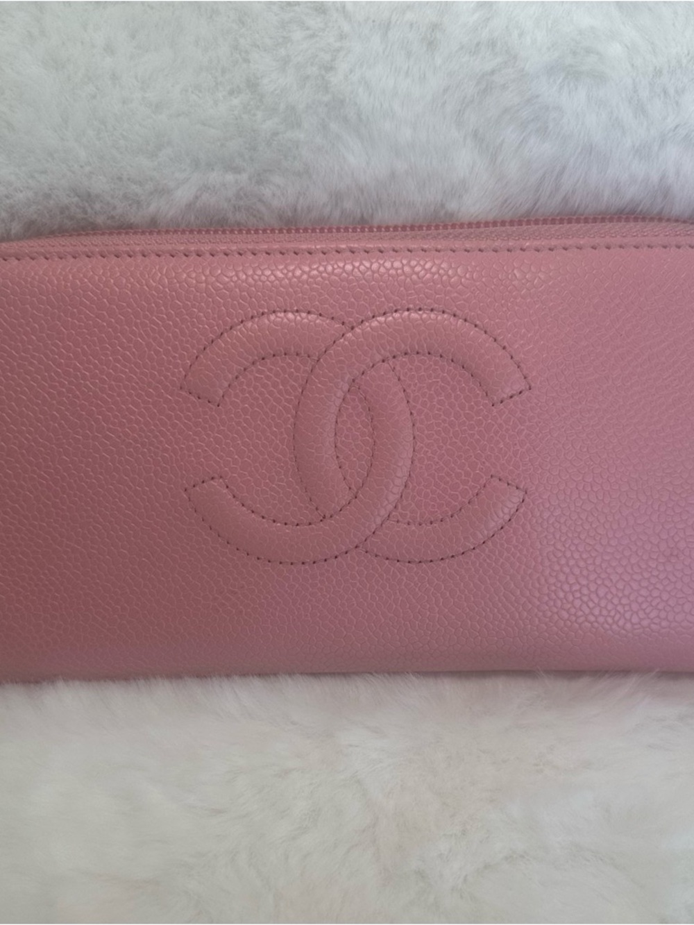 CHANEL Pink Caviar Zip-Around Wallet - Picture 11 of 14